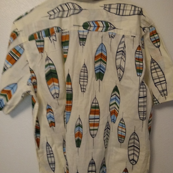Quicksilver Button Up Shirt Off White Size XL - Picture 3 of 4
